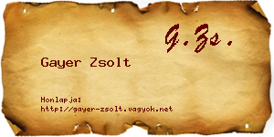 Gayer Zsolt névjegykártya