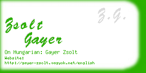 zsolt gayer business card